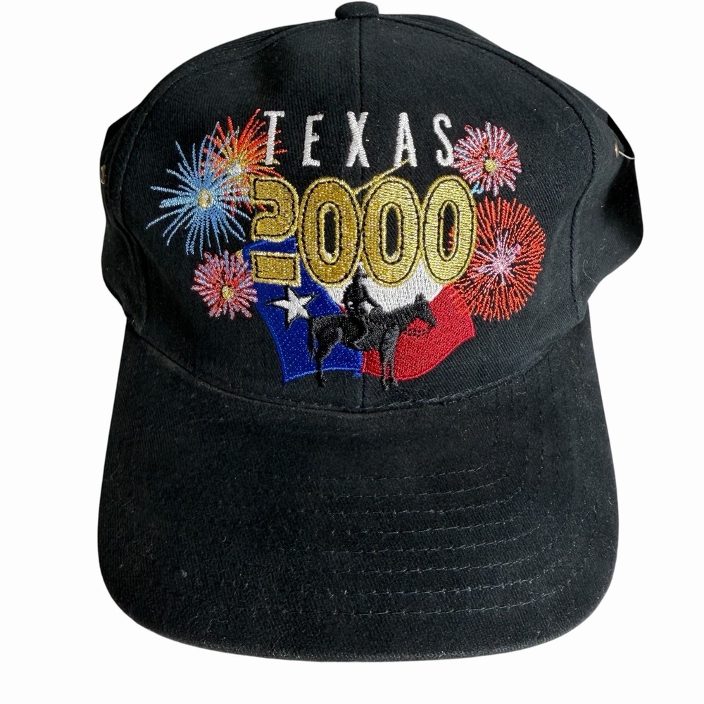 Vintage Y2K Texas 2000 Millennium Hat Captain Travel Cowboy Fireworks NWT